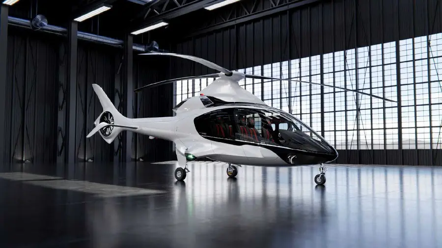 New Clean White Private Helicopter Background