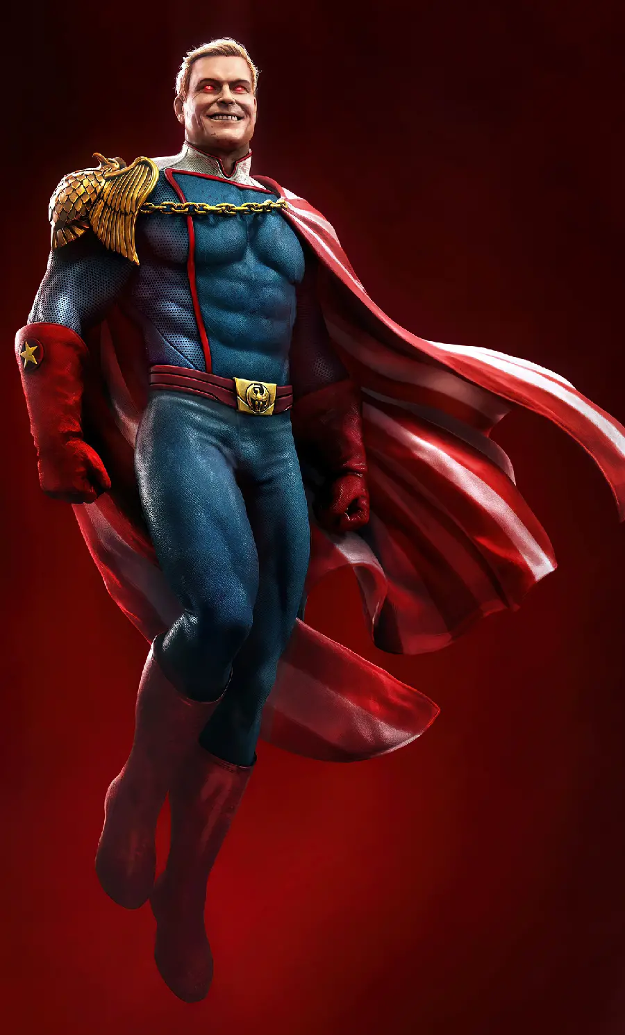Most downloaded Homelander wallpaper in red background