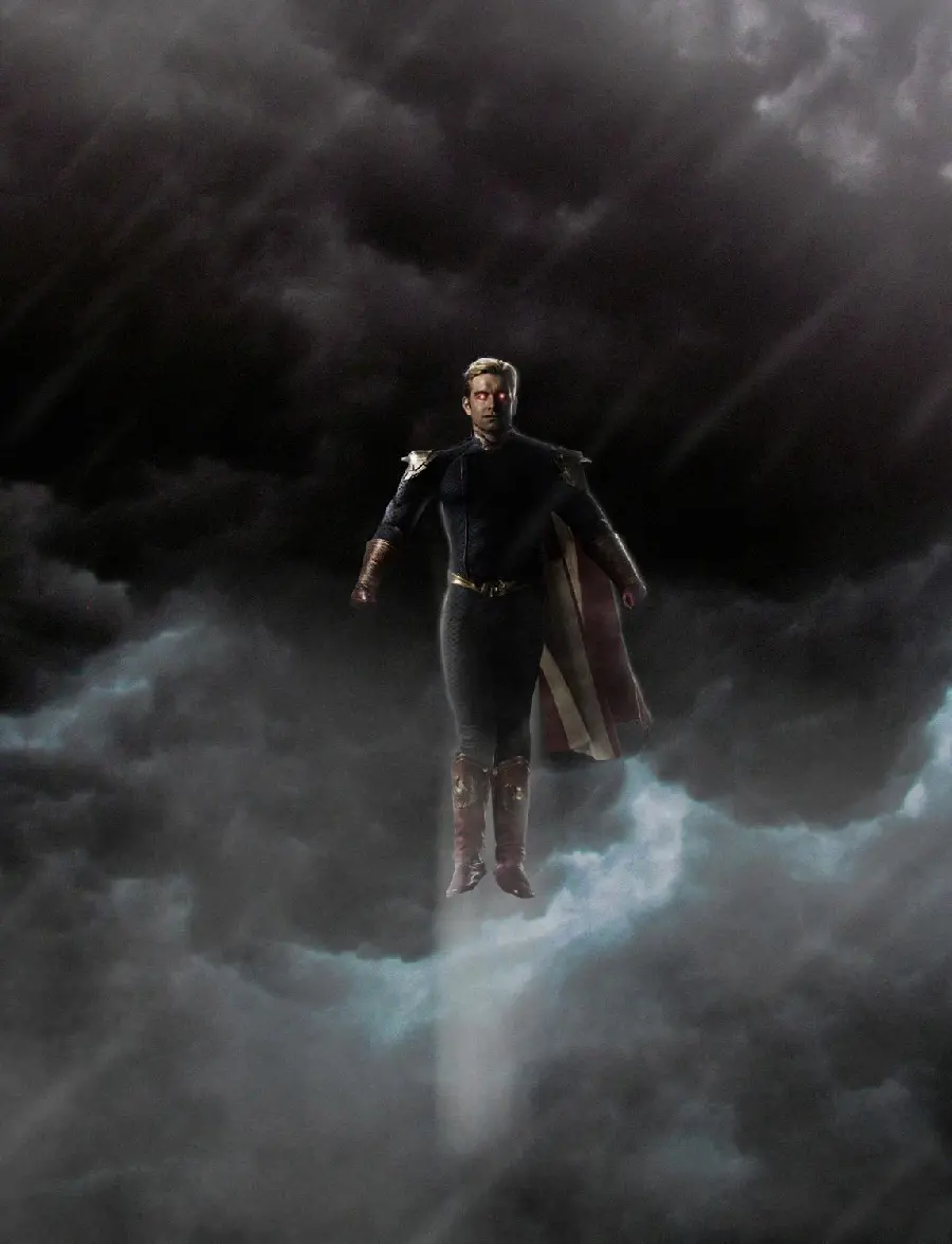 Background of the superhero with high abilities Homelander