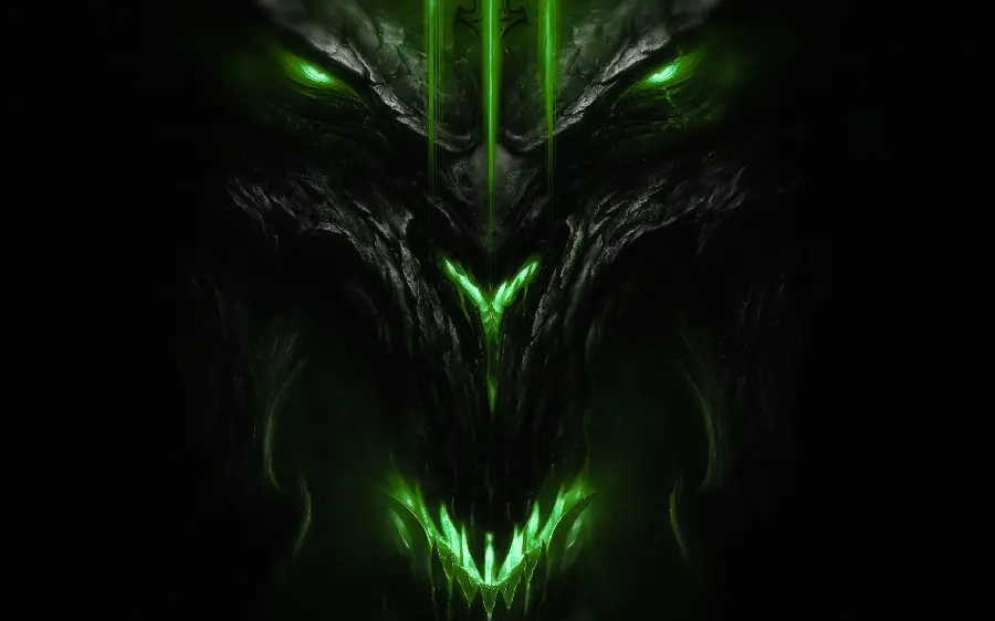 Dark Wallpaper of the Unreal Creature of the Diablo Game World