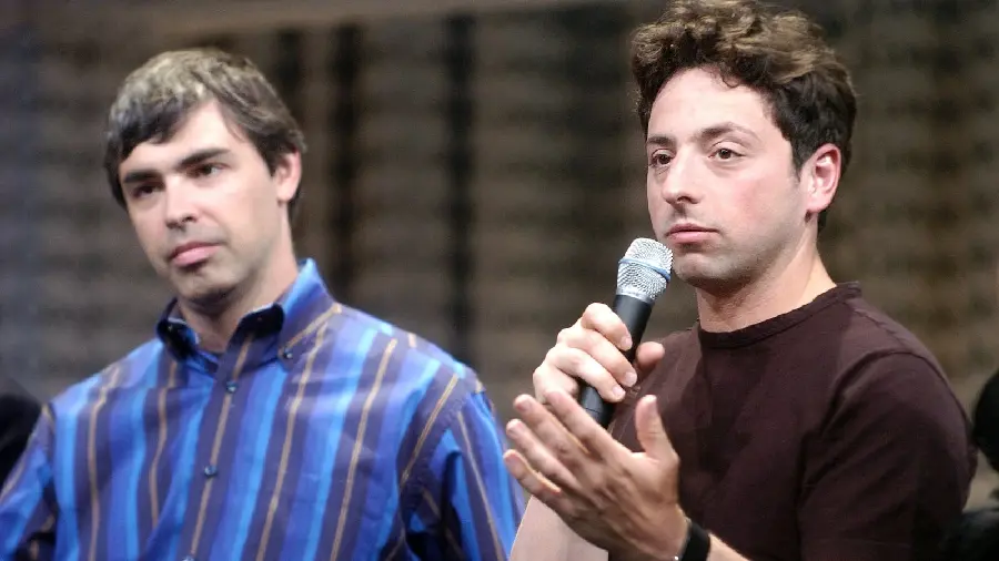 Photo of Larry Page and Sergey Brin for their fans