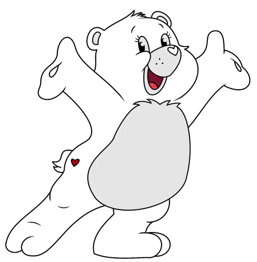 Photo of a PNG drawing of a lovely character of kind bears