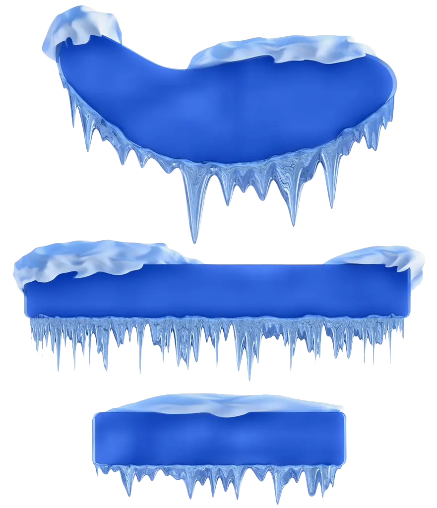 Winter design image as PNG file without background