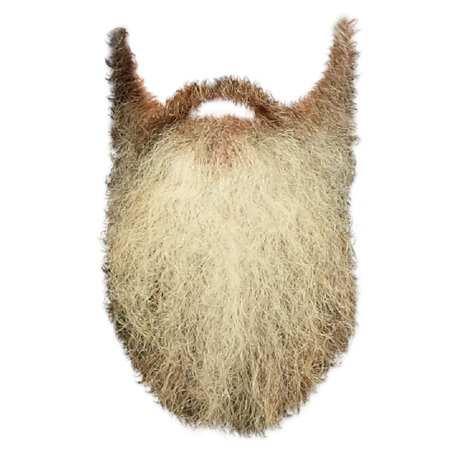 Beardand real golden mustache in PNG format 