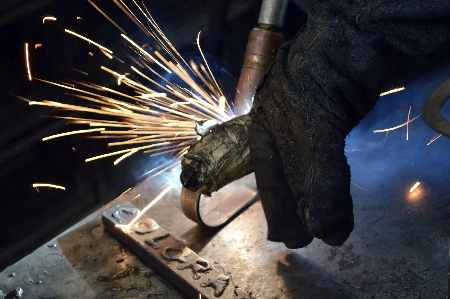 Image of metal cutting in metallurgy used in electronics