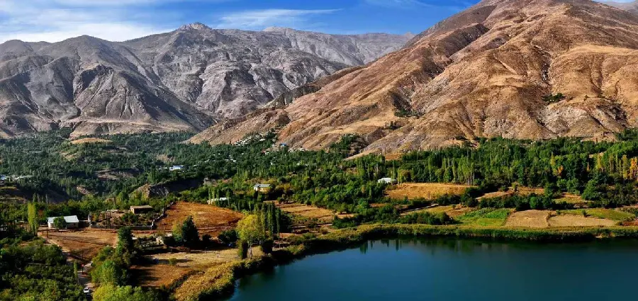 A very beautiful photo of Lake Evan from the landscapes of Iran 1403