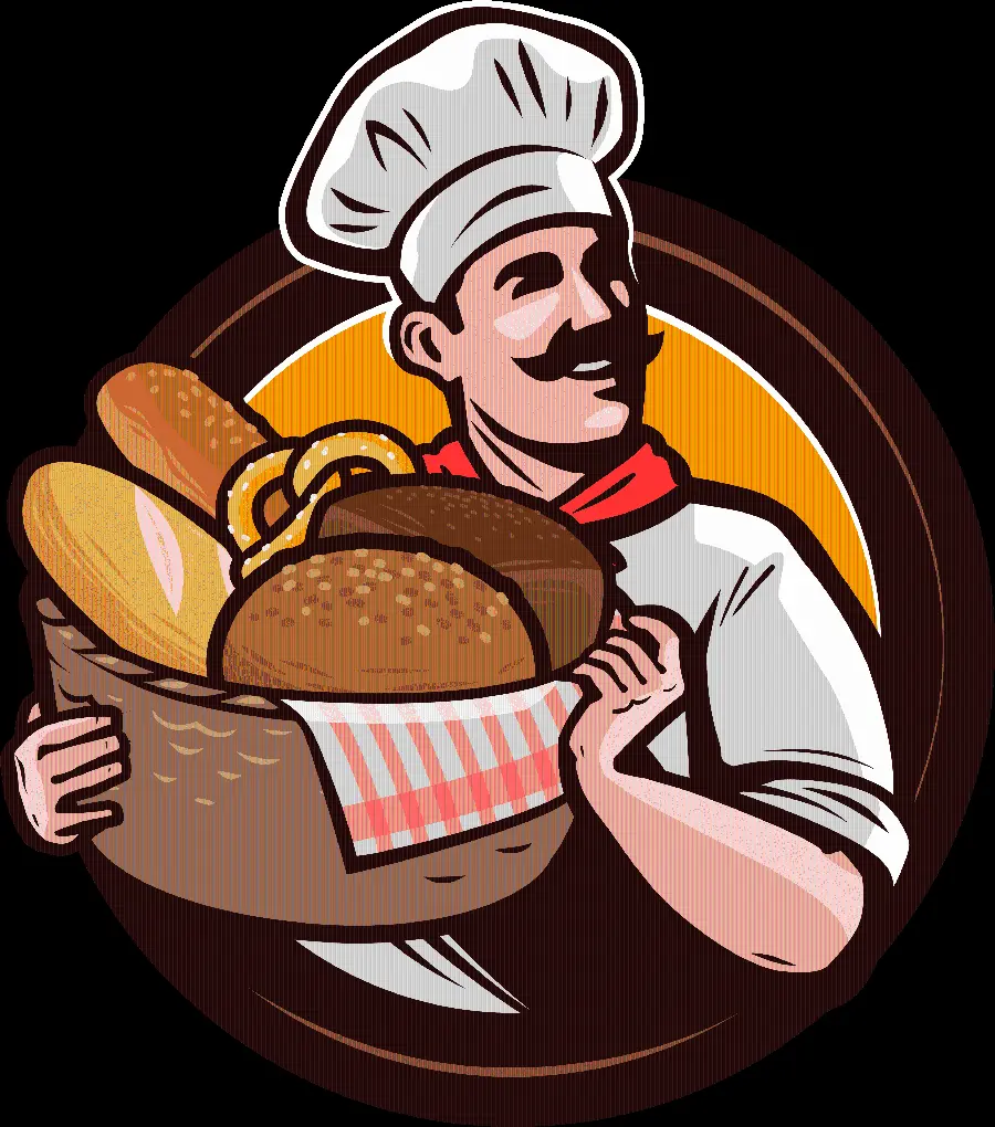Cartoon image of a male chef in PNG format