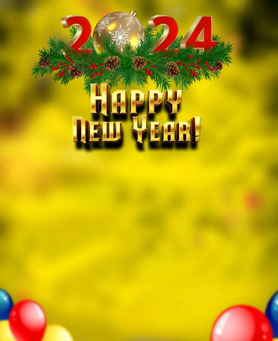 Graphic profile photo for New Year and Christmas 2024 greetings