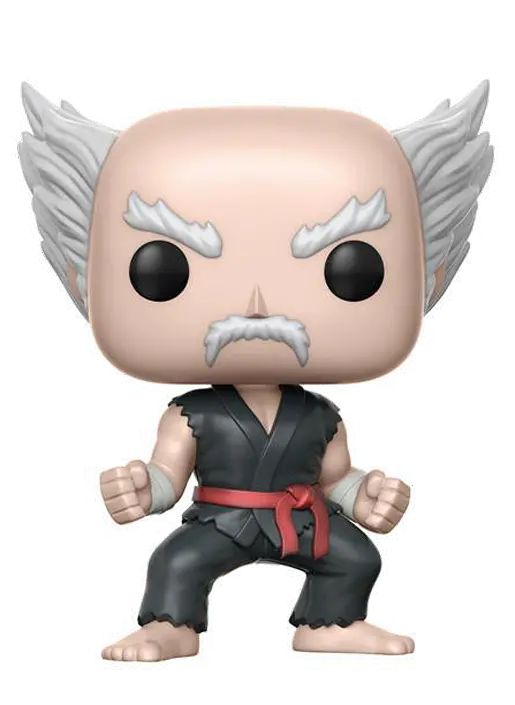 Cartoon-like background photo of Heihachi Mishima