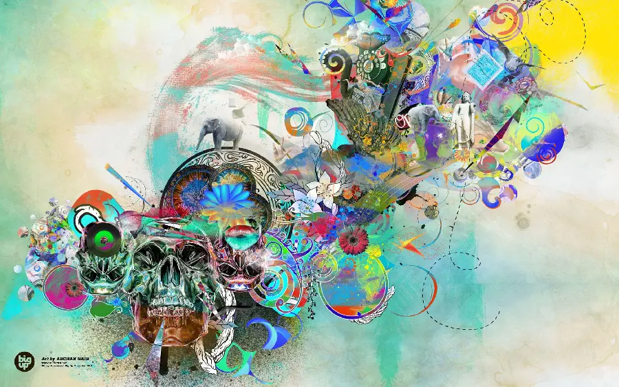 Contemporary art background photo for wall poster printing 