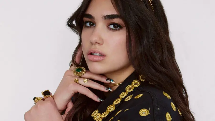 Wallpaper of Dua Lipa, a famous female singer