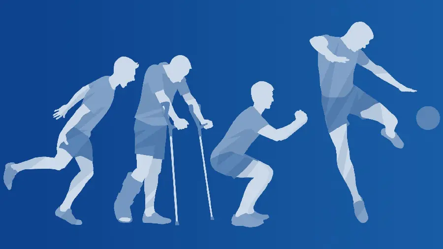 Creative image of before and after physiotherapy in high quality