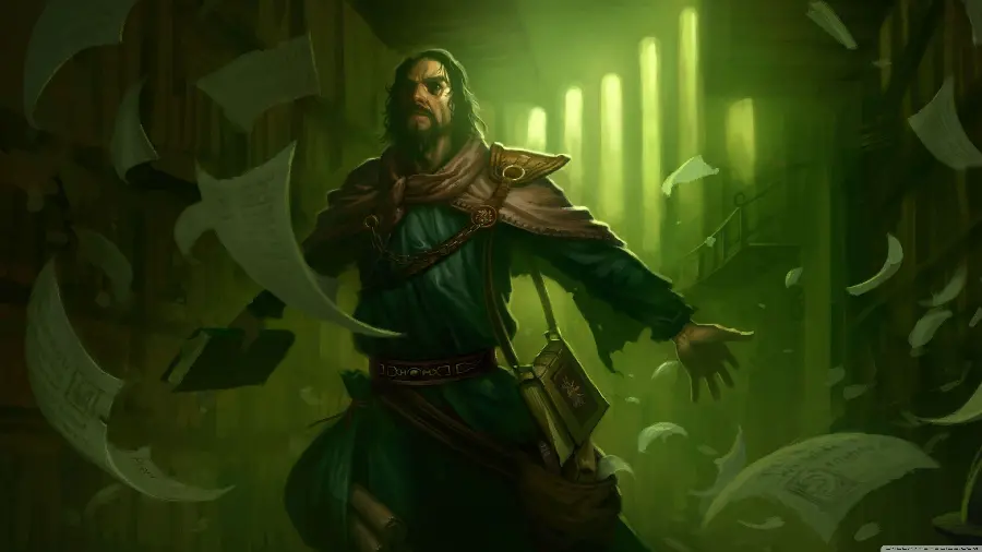 Background photo of a character from the video game Diablo