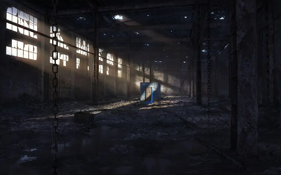 Unused and dilapidated industrial factory