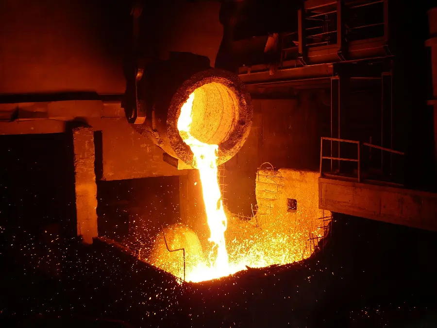 Photo of melting metals and materials related to metallurgy