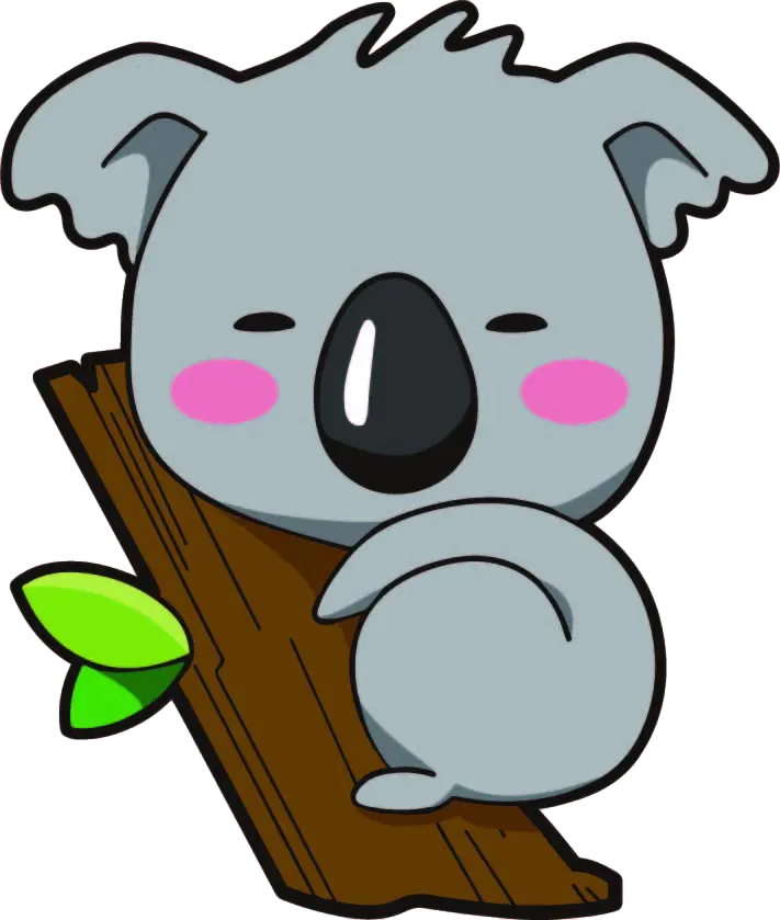 Photo of a computer-drawn drawing of a koala Googly Magolly in P format NG 