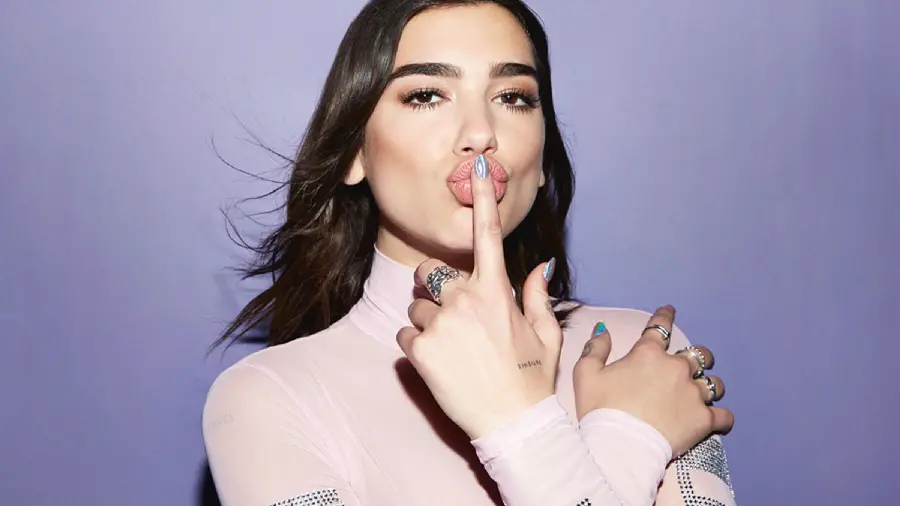 Amazing wallpaper of Dua Lipa's attractive face