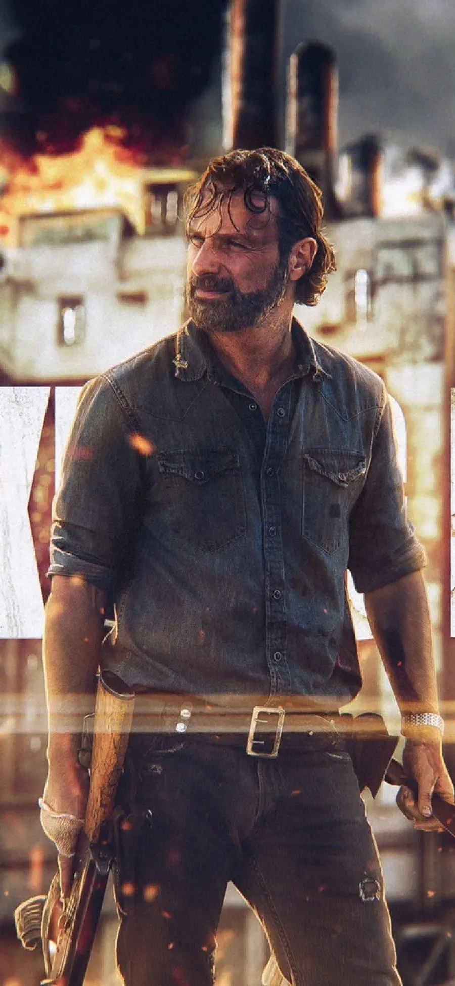 Attractive and handsome picture of Rick in the most terrifying zombie horror series, The Walking Dead