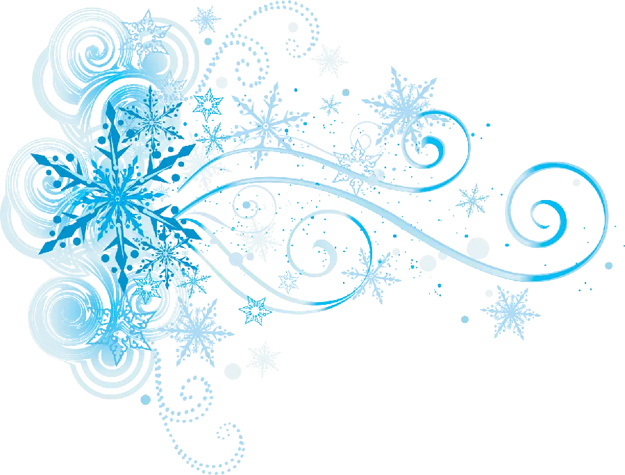 Download PNG photo of small and large snowflakes without background