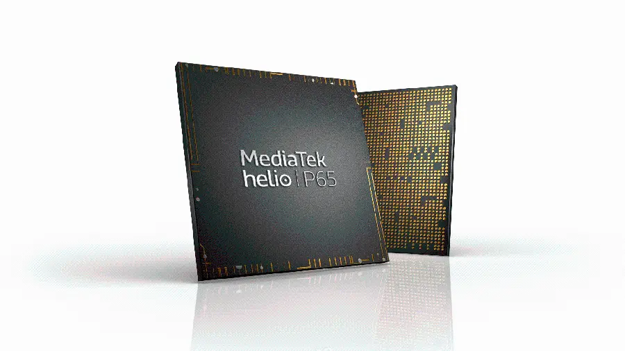 Photo of a new chip made by MediaTek, a company that designs smart mobile chips