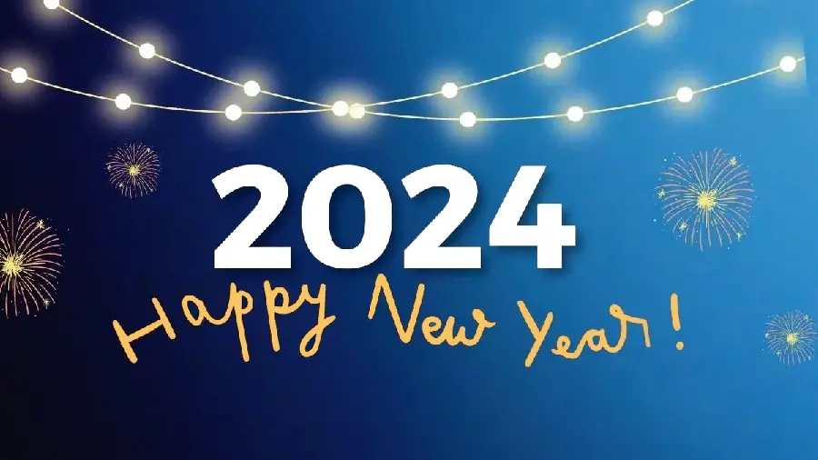 Simple bright photo for New Year's greetings and Christmas 2024