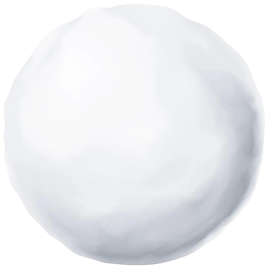 Snowball photo in PNG format and teleported 