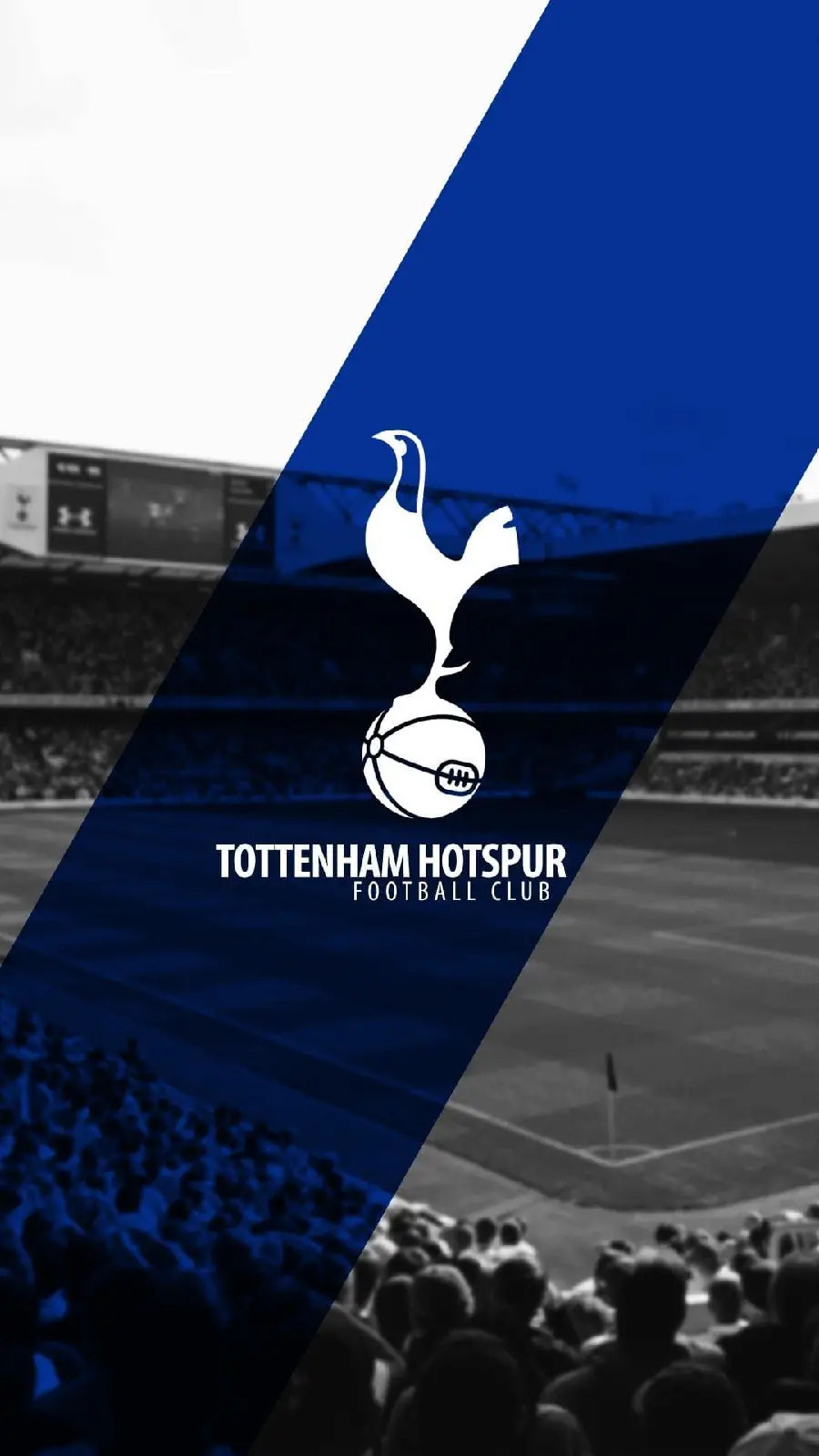 Unique Tottenham wallpaper on a black and white background