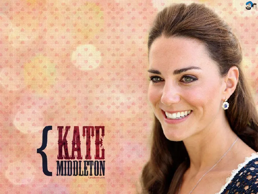 Stock image of Kate Middleton with earrings given to her by Princess Diana