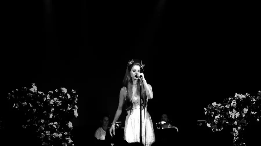Lana Del Rey performing on stage