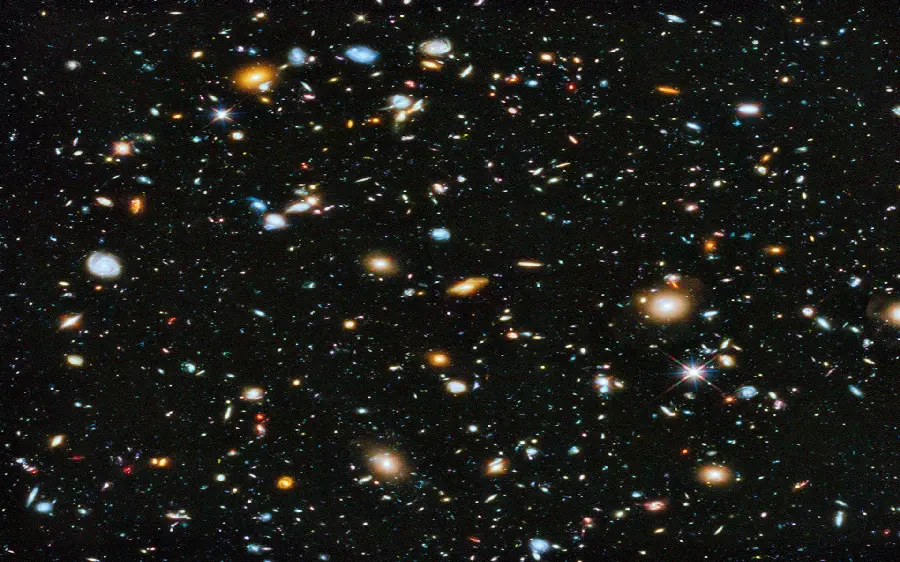 Wallpaper with an astronomical theme from an attractive galaxy outside the solar system
