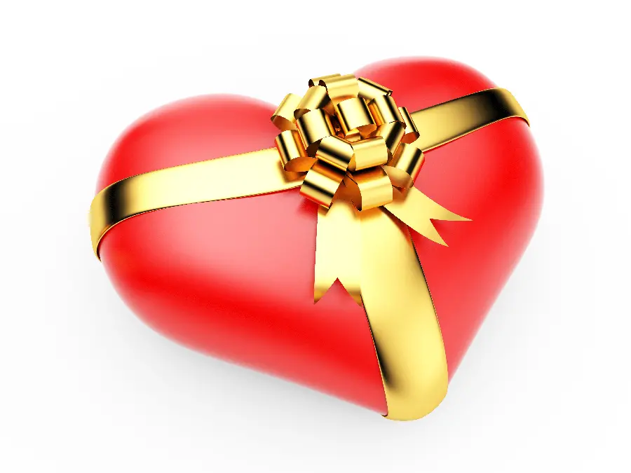 Download high quality Valentine's decorated heart photo 