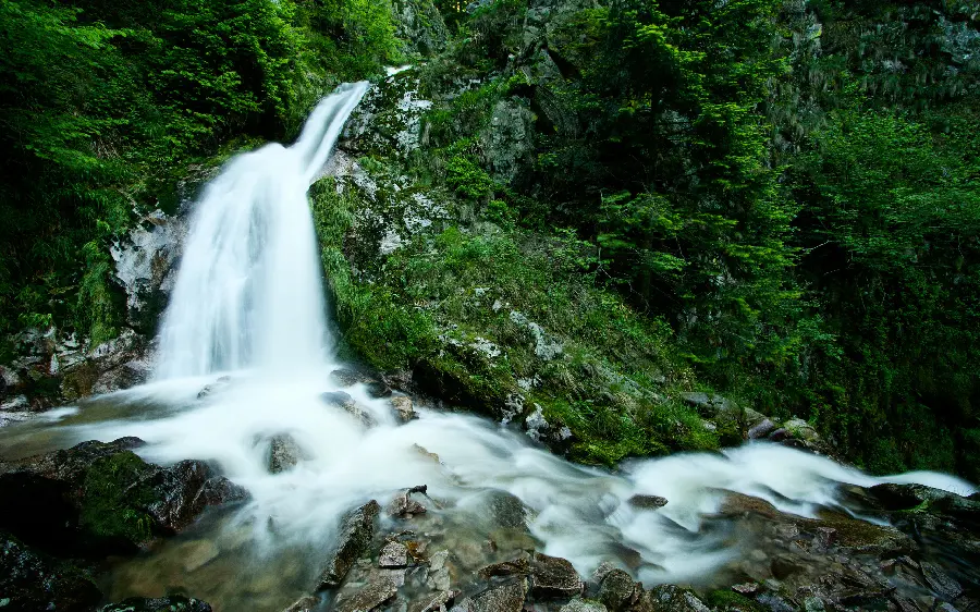 Wallpaper of a waterfall in beautiful and wonderful nature