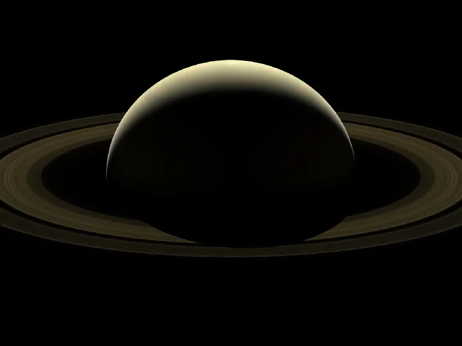 Astronomical wallpaper from the bride of the planets of the solar system Saturn