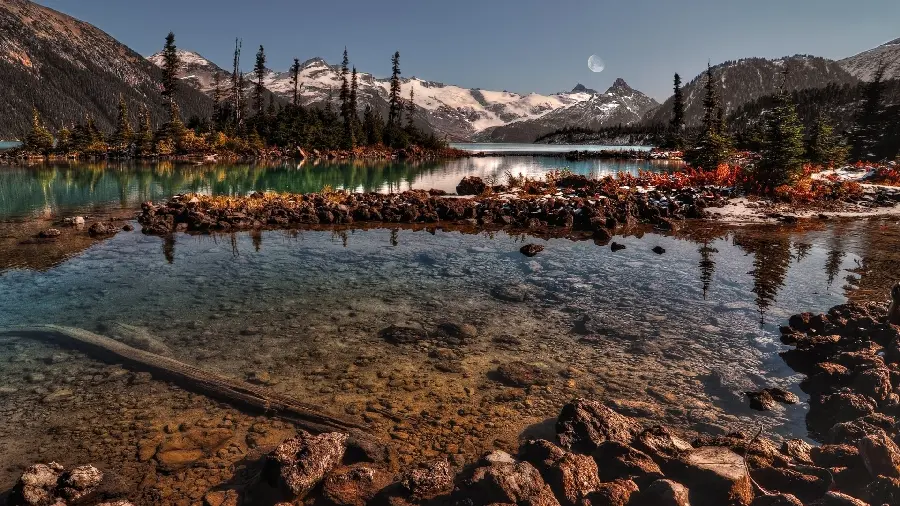Background image of nature and spectacular scenery for profiles on virtual networks
