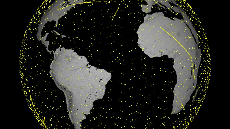 Starlink Approach Background Around Earth Earth