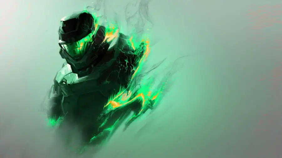 Master Chief background image with a folio background