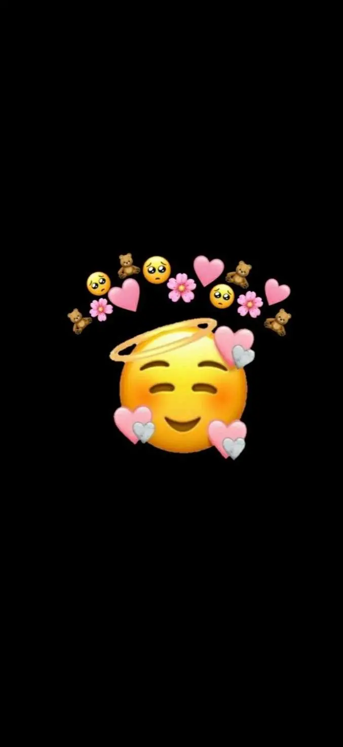 Emoji Highlight Cover and Famous Emoticons with Black Background