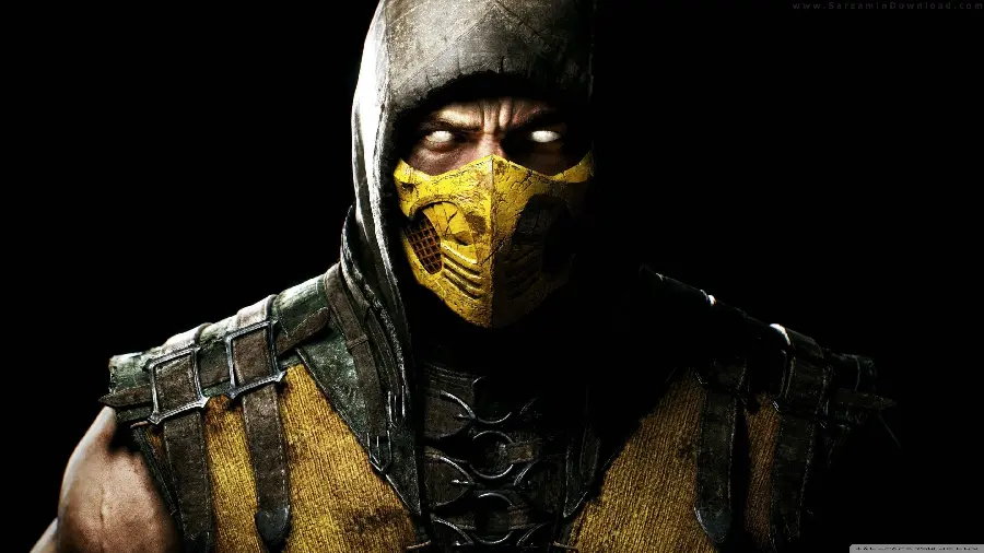 The scariest and most exciting computer game photo with a black background