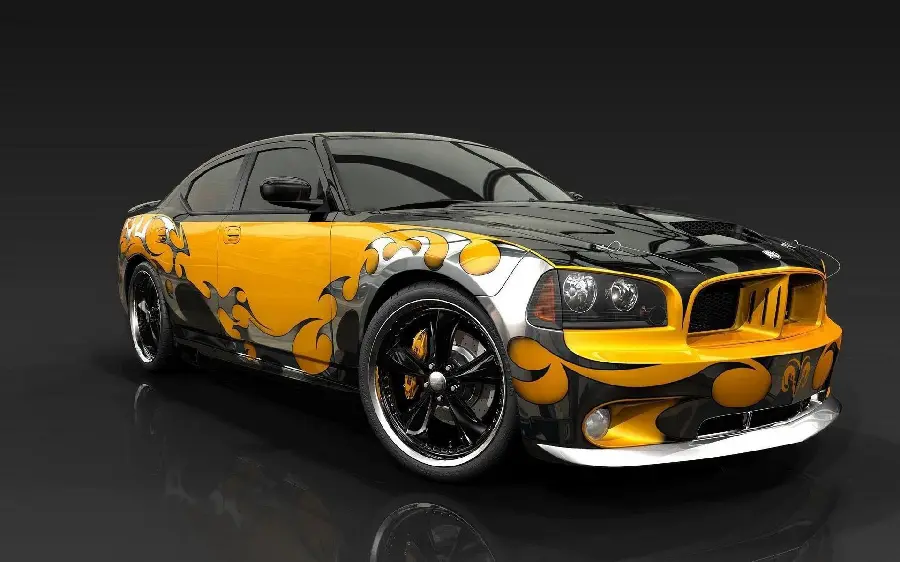 Luxury wallpaper of a cool racing car for a boy's desktop background