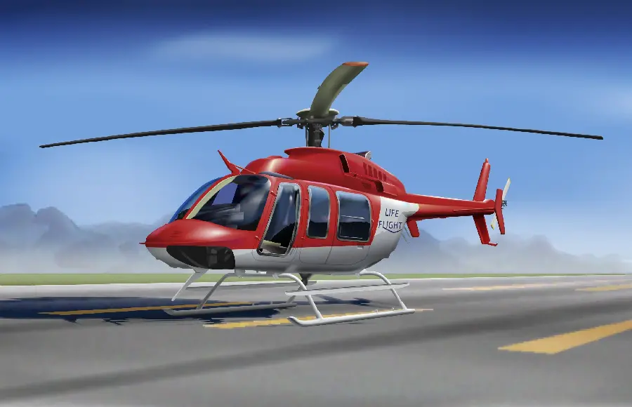 Photo of a real private and private helicopter with a beautiful design 