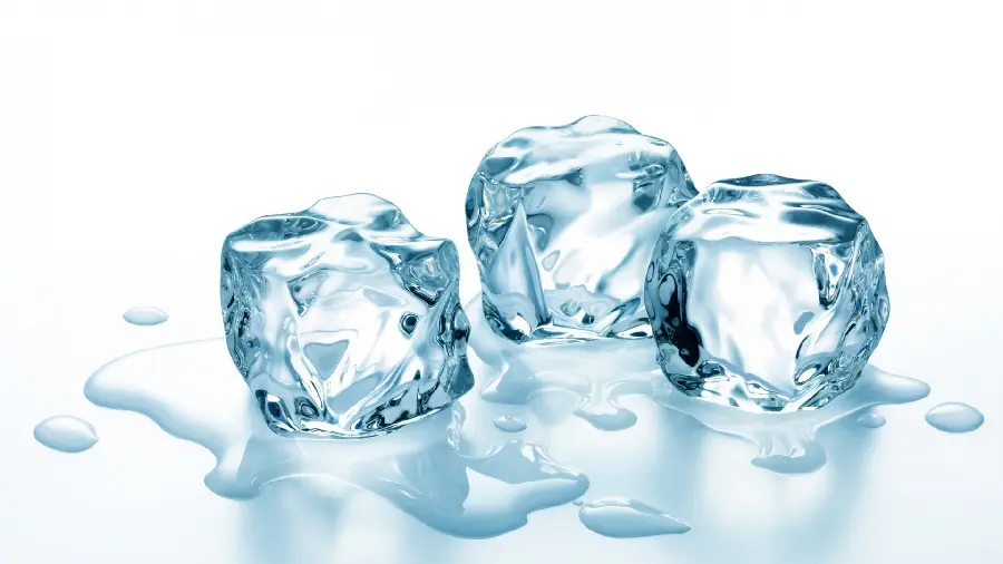 Cool digital image of ice crystals and cubes
