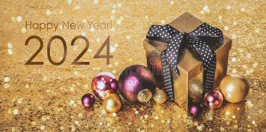 Classic photo for New Year and Christmas 2024 greetings