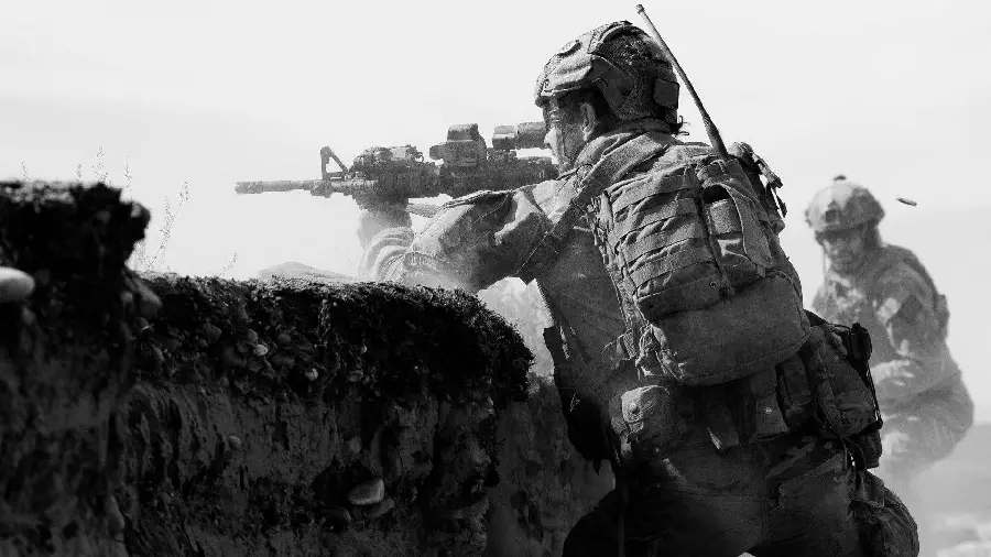 A wallpaper of the ground forces and military soldiers with a theme Black and black for profile 