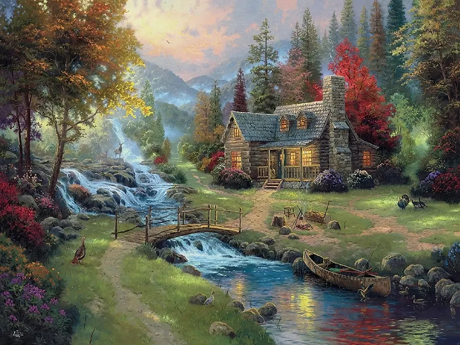 Beautiful and dreamy landscape painting