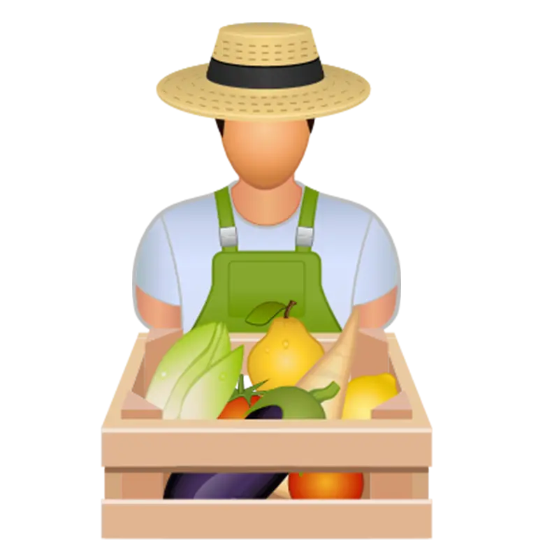 High quality PNG image of a farmer, faceless 