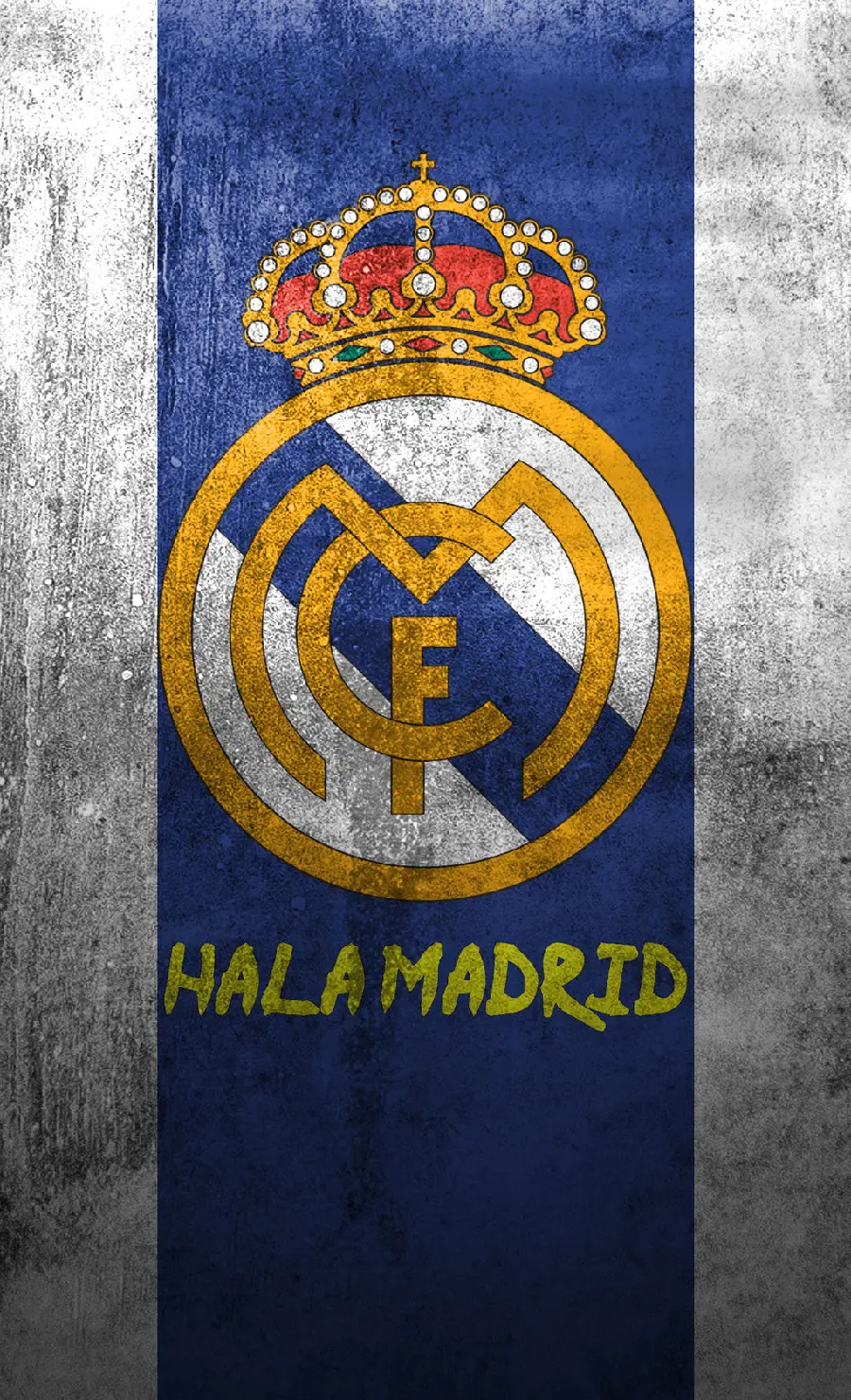 A beautiful image of the Real Madrid club logo for the background of Android phones