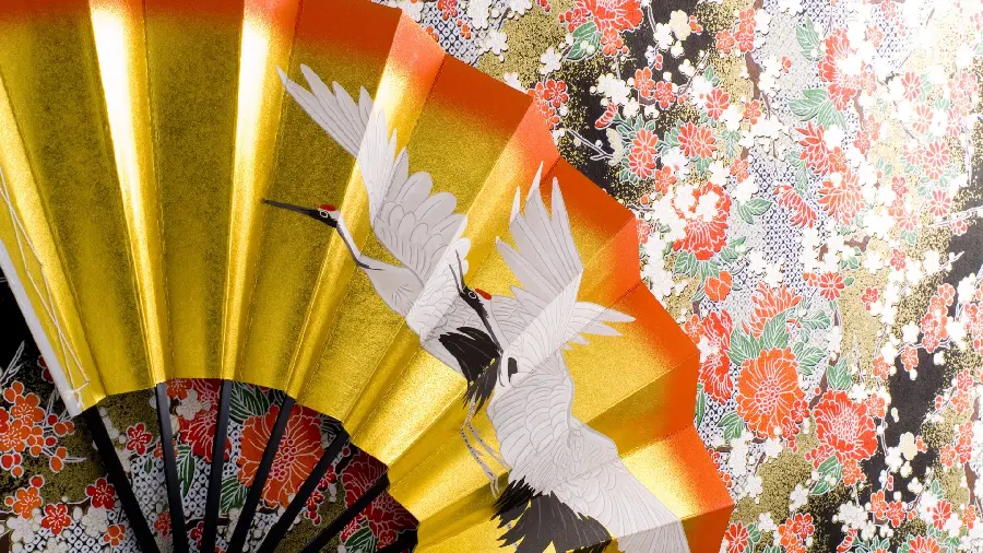 Photo for computer background with a traditional East Asian wind chime design 