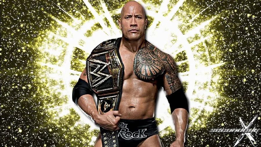 High Quality Dwayne Johnson's Muscular Body Photo Nicknamed The Rock