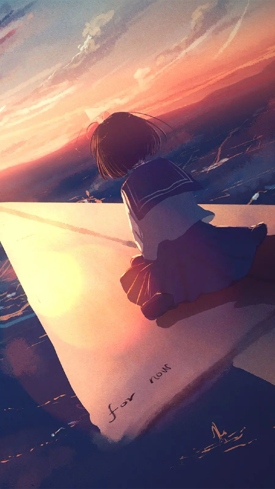 Dreamy and special background image for the phone from the Japanese anime