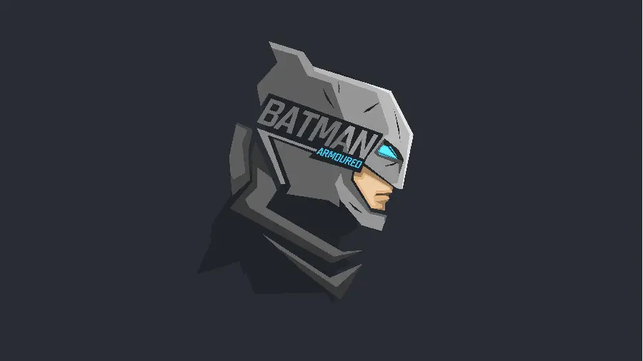 Cool boy profile photo of minimalist Batman for fans of this style of art